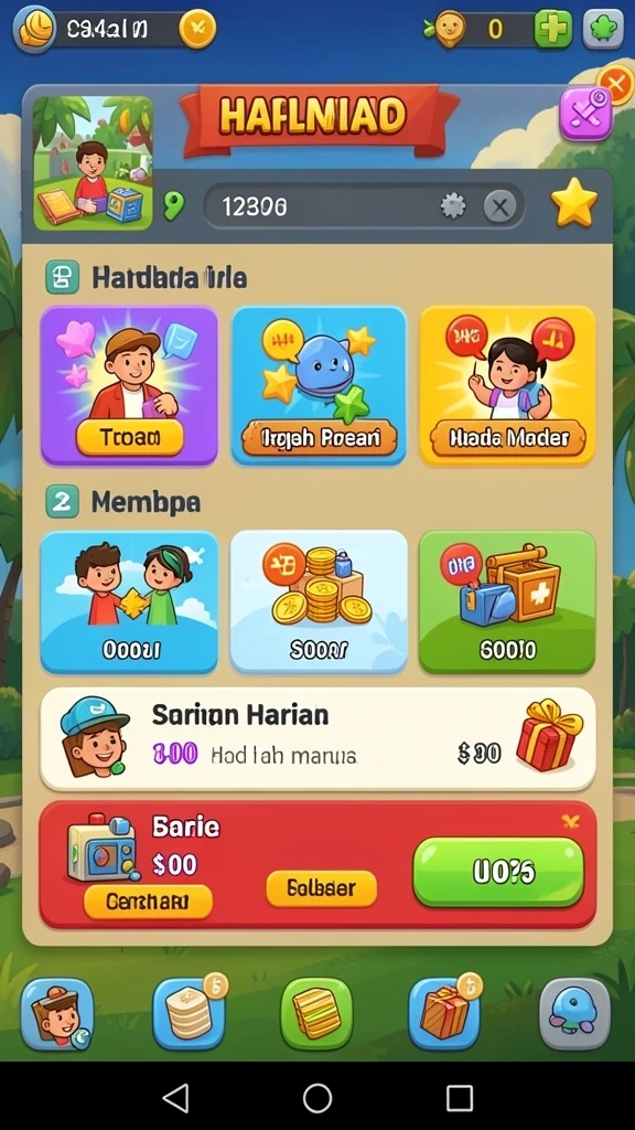 pandawin - Screenshot menunjukkan misi tantangan yang menuntut ketangkasan.